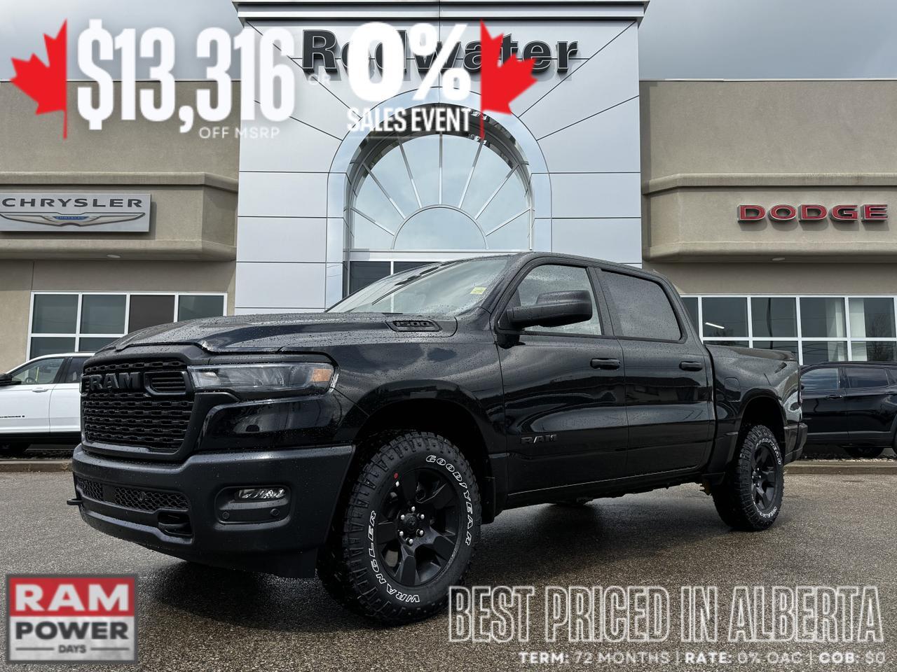 2025 Ram 1500 Tradesman Warlock Crew Cab 4x4 | 3L Hurricane | Cloth Bench | 125L Fuel Tank |