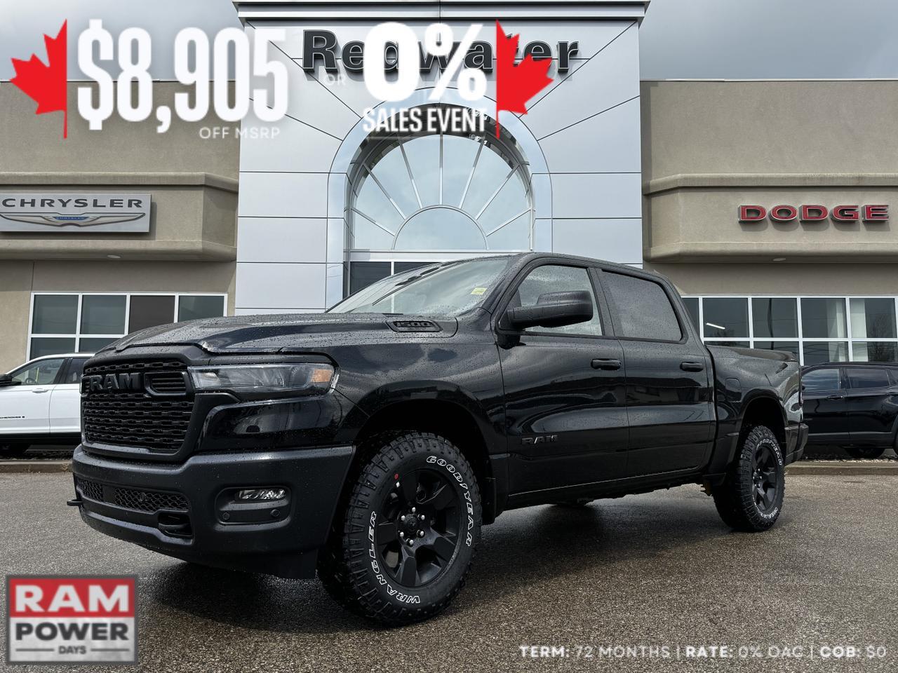 2025 Ram 1500 Tradesman Warlock Crew Cab 4x4 | 3L Hurricane | Cloth Bench | 125L Fuel Tank |