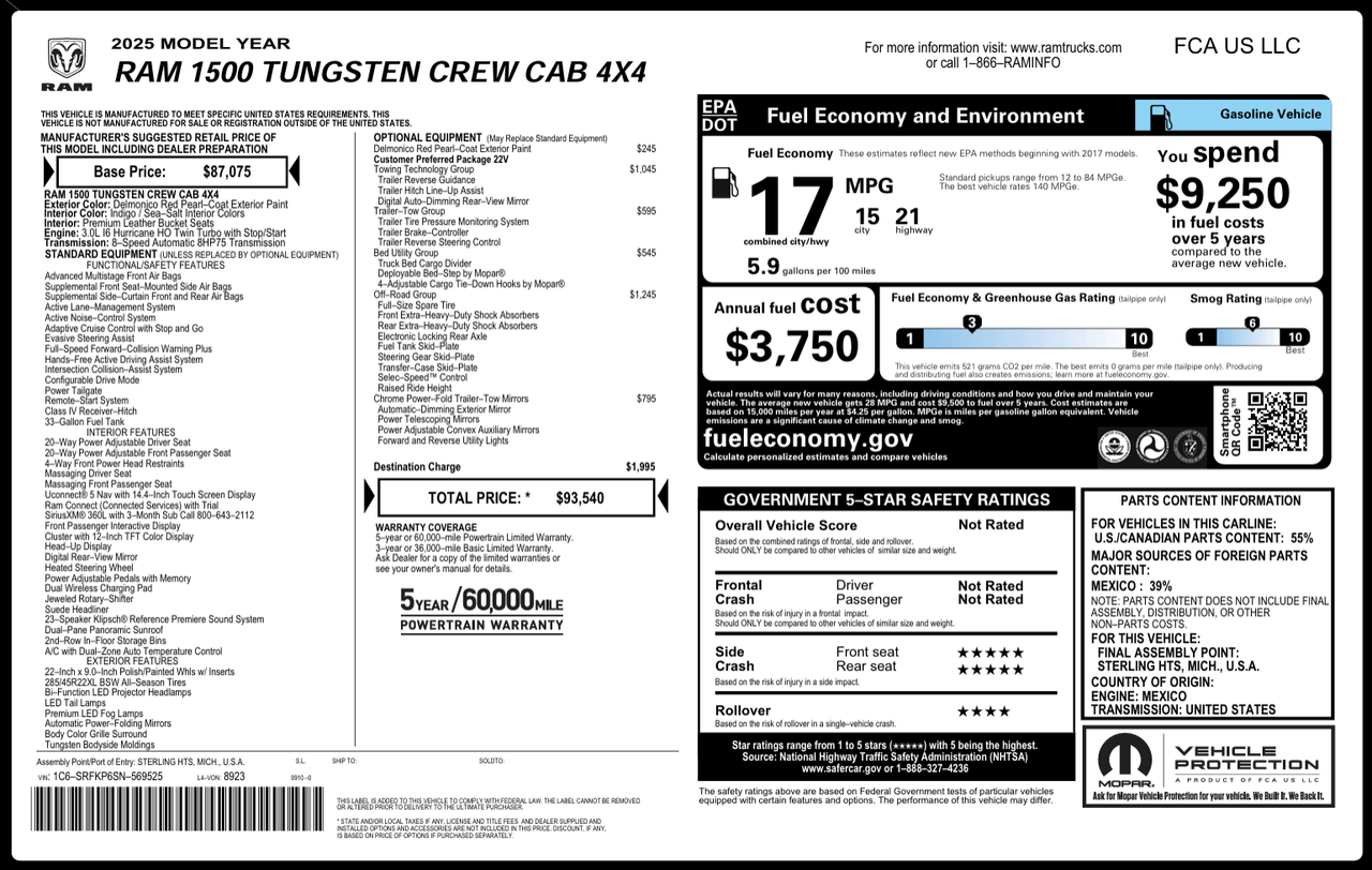2025 Ram 1500 Tungsten Knoxville TN