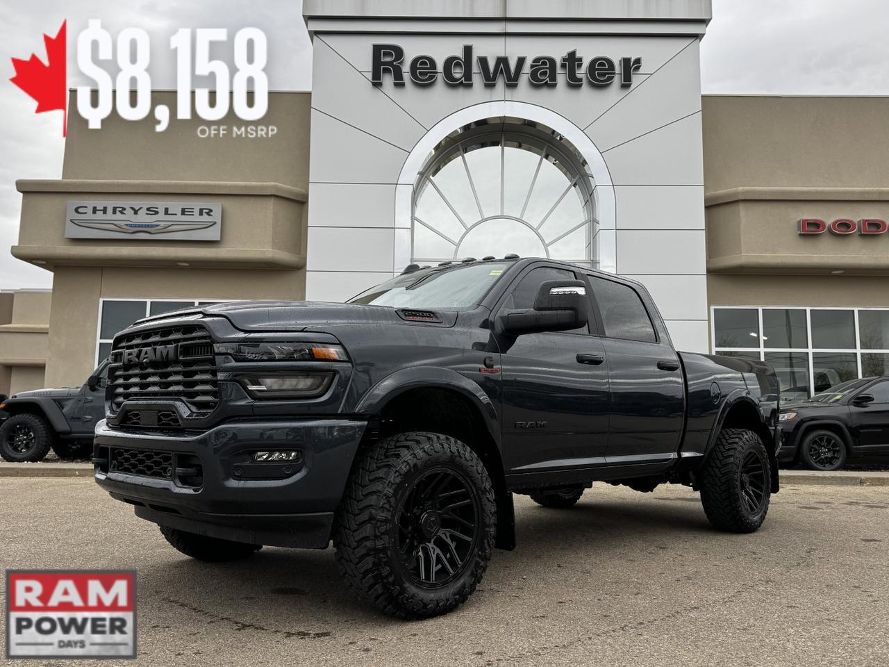 2025 Ram 2500 Big Horn Night Edition Crew Cab 4x4 | Rig Ready Ram | Turbo Diesel | Towing | Heated Seats | NAV
