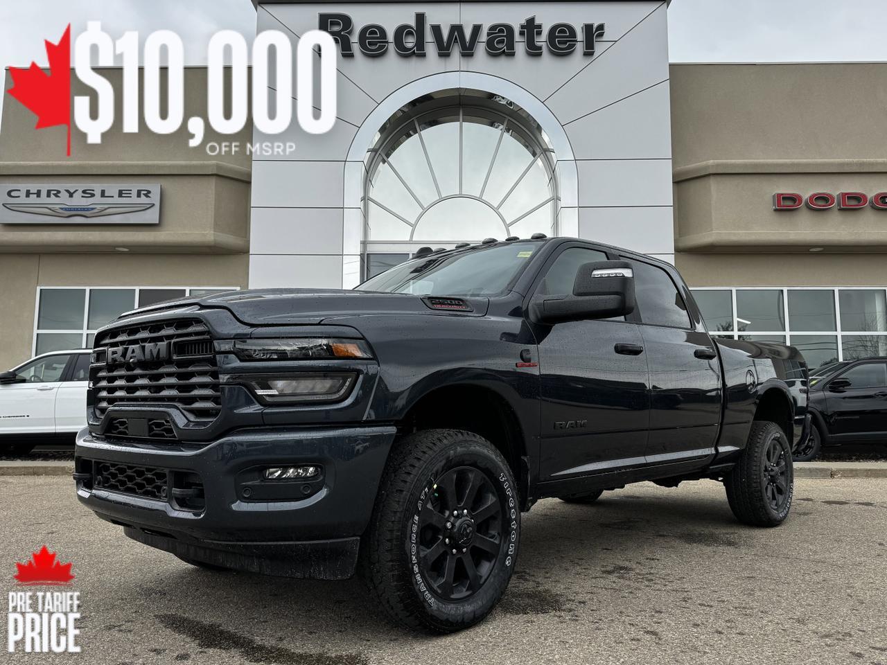 2025 Ram 2500 Big Horn Night Edition Crew Cab 4x4 | Turbo Diesel | Towing | Heated Seats | NAV Redwater AB