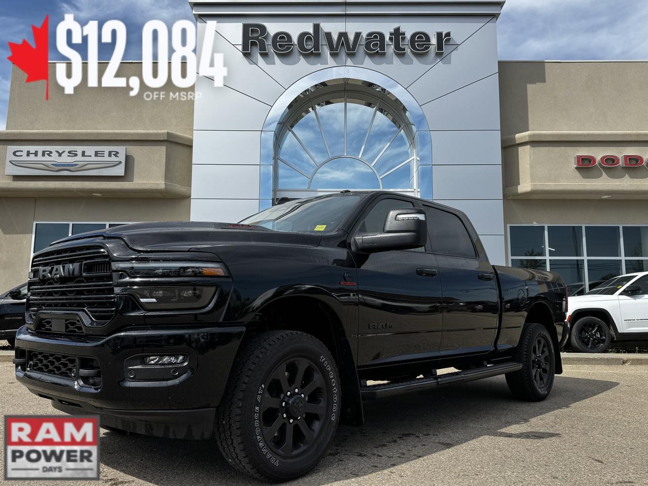 2025 Ram 2500 Laramie Night Edition Crew Cab 4x4 | Cummins | Sport Hood | Sunroof | NAV