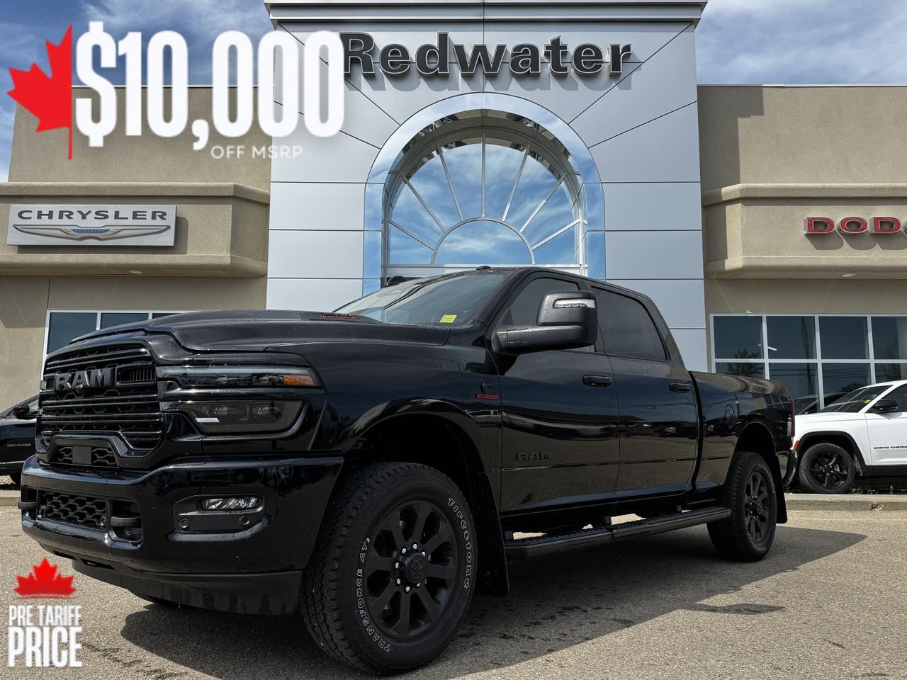 2025 Ram 2500 Laramie Night Edition Crew Cab 4x4 | Cummins | Sport Hood | Sunroof | NAV Redwater AB