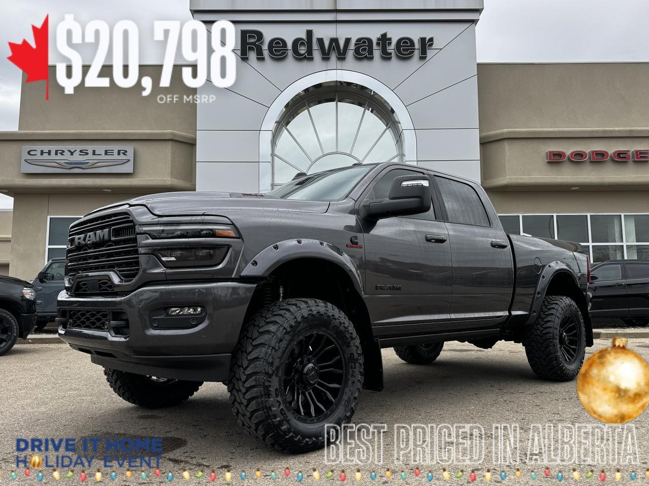 2025 Ram 2500 Laramie Night Edition Crew Cab 4x4 | TOMBSTONE | Rig Ready Ram | Cummins | Heated Vented Seats