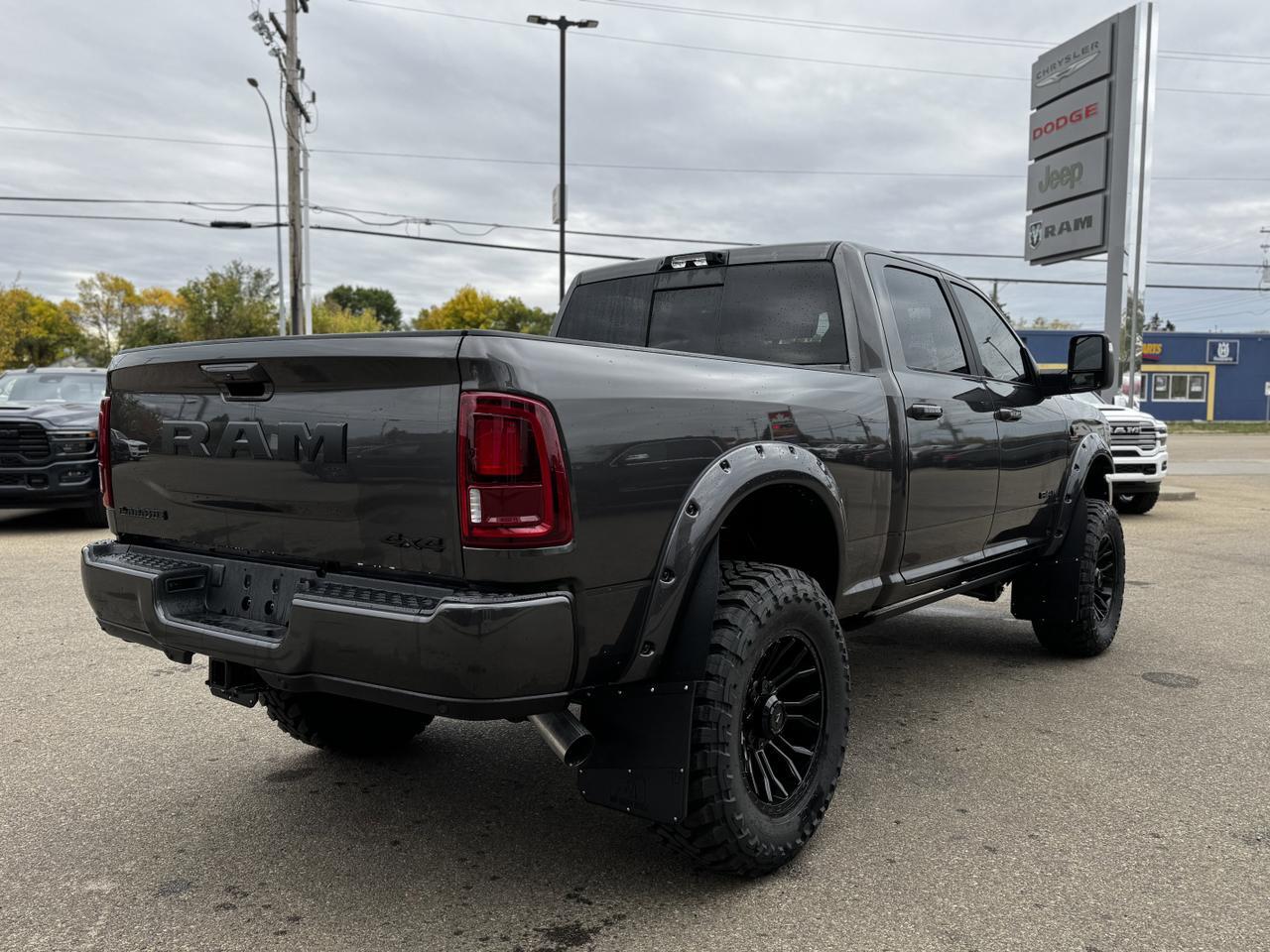 2025 Ram 2500 Laramie Night Edition Crew Cab 4x4 | TOMBSTONE | Rig Ready Ram | Cummins | Heated Vented Seats Redwater AB
