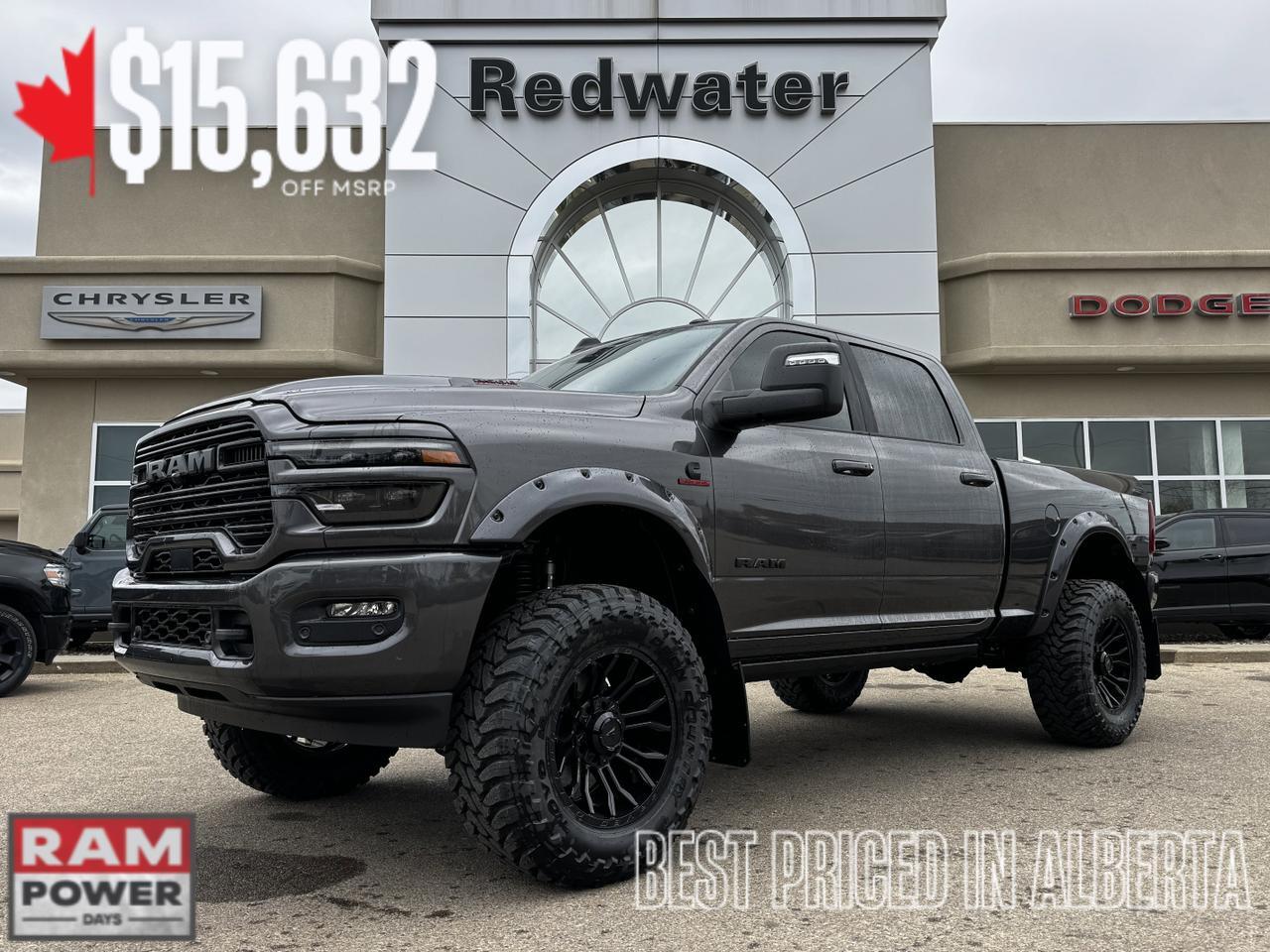 2025 Ram 2500 Laramie Night Edition Crew Cab 4x4 | TOMBSTONE | Rig Ready Ram | Cummins | Heated Vented Seats