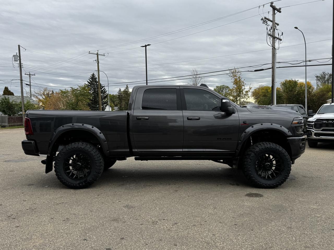 2025 Ram 2500 Laramie Night Edition Crew Cab 4x4 | TOMBSTONE | Rig Ready Ram | Cummins | Heated Vented Seats Redwater AB