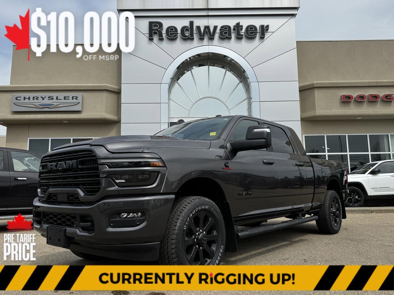 2025 Ram 2500 Laramie Night Edition Mega Cab 4x4 | Rig Ready Ram | Leather | Heated Vented Seats | Sunroof