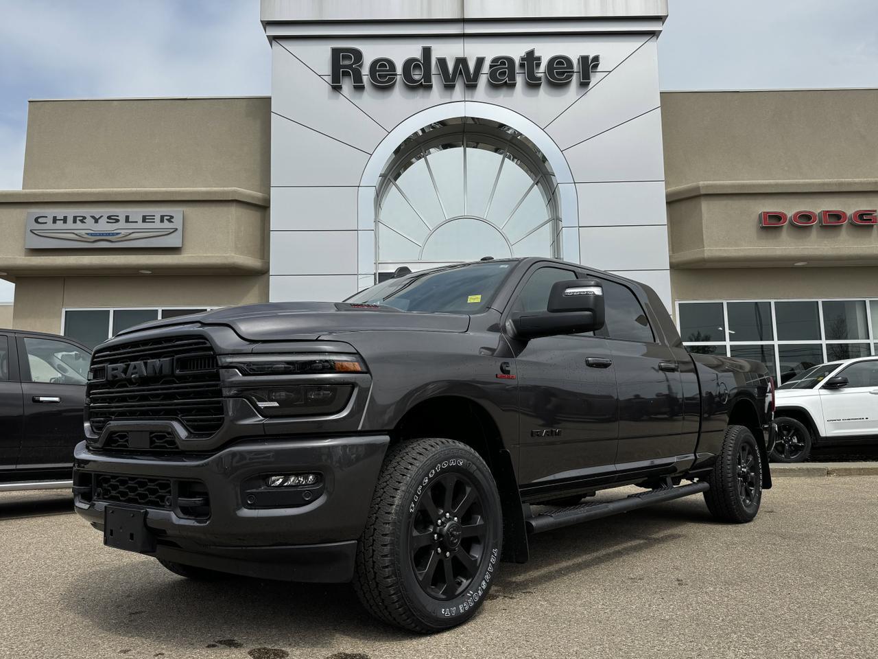 2025 Ram 2500 Laramie Night Edition Mega Cab 4x4 | Rig Ready Ram | Leather | Heated Vented Seats | Sunroof Redwater AB