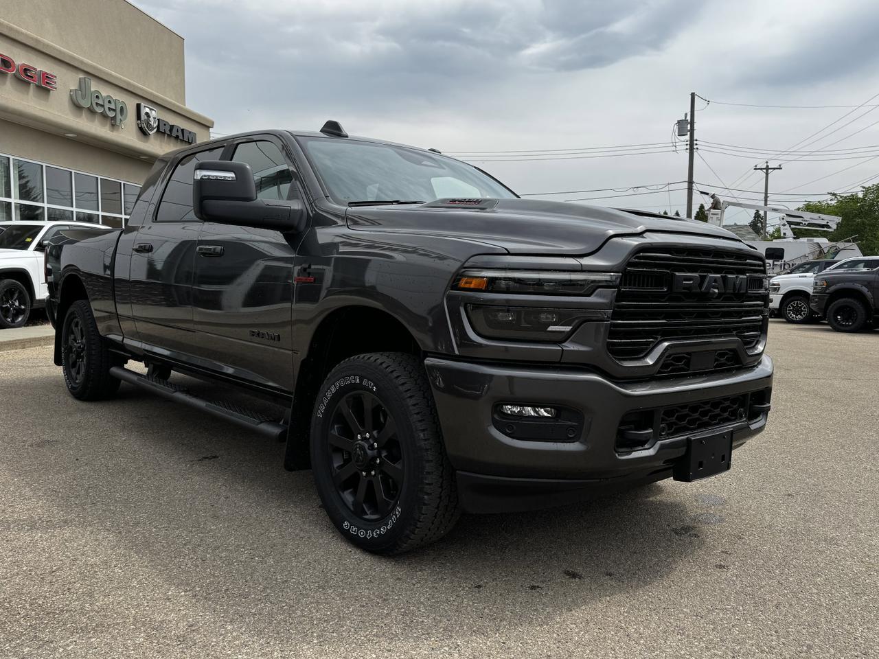 2025 Ram 2500 Laramie Night Edition Mega Cab 4x4 | Rig Ready Ram | Leather | Heated Vented Seats | Sunroof Redwater AB