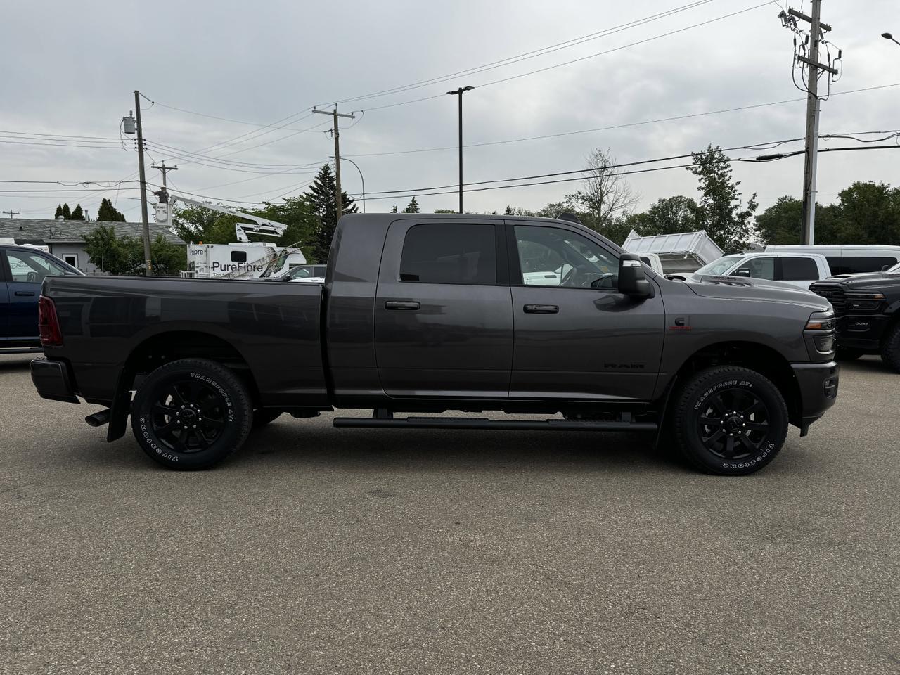 2025 Ram 2500 Laramie Night Edition Mega Cab 4x4 | Rig Ready Ram | Leather | Heated Vented Seats | Sunroof Redwater AB