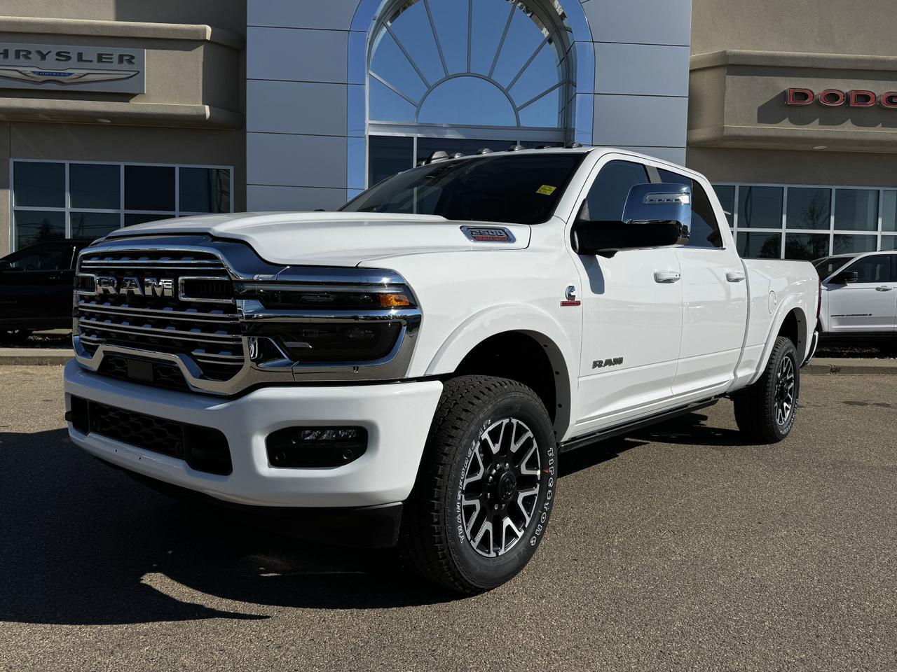 2025 Ram 2500 Limited Longhorn Crew Cab 4x4 | Cummins Diesel | Leather | Towing Prep | Sunroof | NAV Redwater AB
