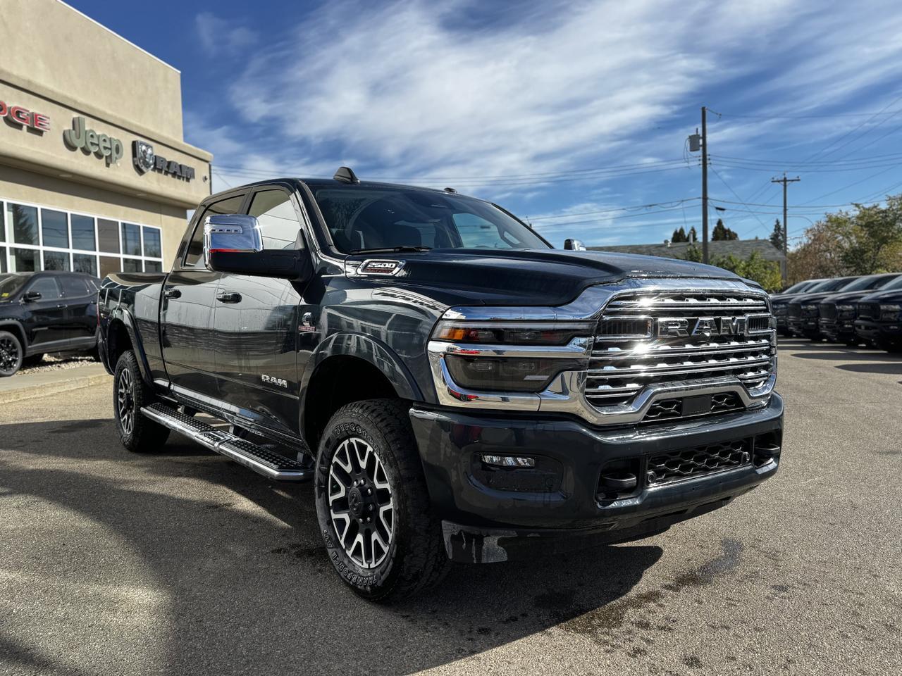 2025 Ram 2500 Limited Longhorn Crew Cab 4x4 | Cummins Diesel | Mountain Brown Seats | Towing Prep | NAV Redwater AB