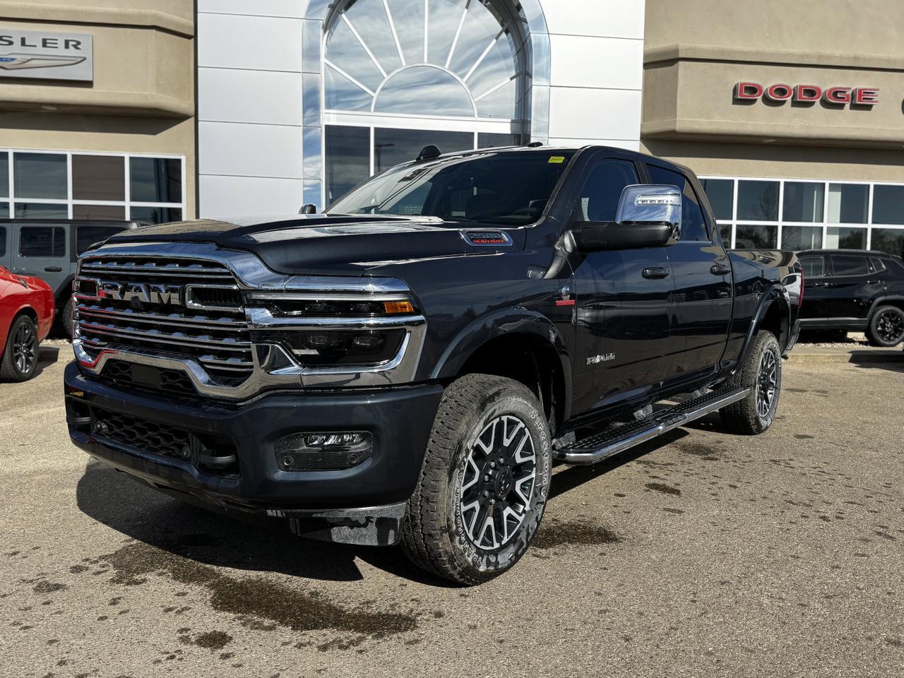 2025 Ram 2500 Limited Longhorn Crew Cab 4x4 | Cummins Diesel | Mountain Brown Seats | Towing Prep | NAV Redwater AB