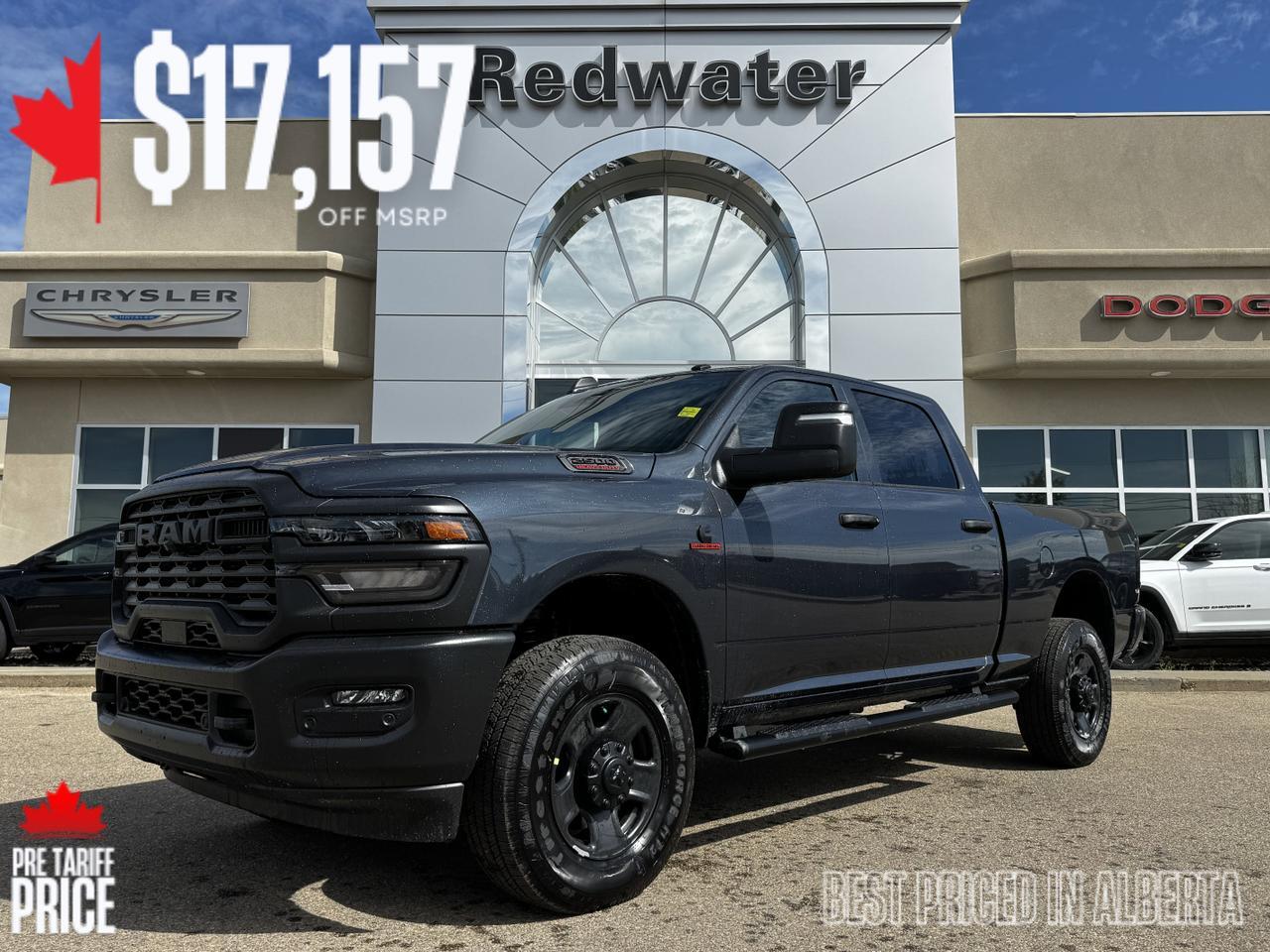 2025 Ram 2500 Tradesman Crew Cab 4x4 | Cummins Diesel | Towing Prep | Front Bench | NAV Redwater AB
