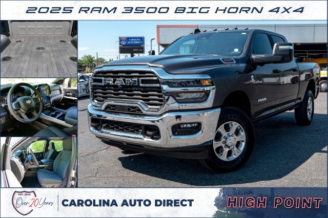 2025 Ram 3500 Big Horn 4X4 / Level 2 Plus Equipment / HO Diesel!
