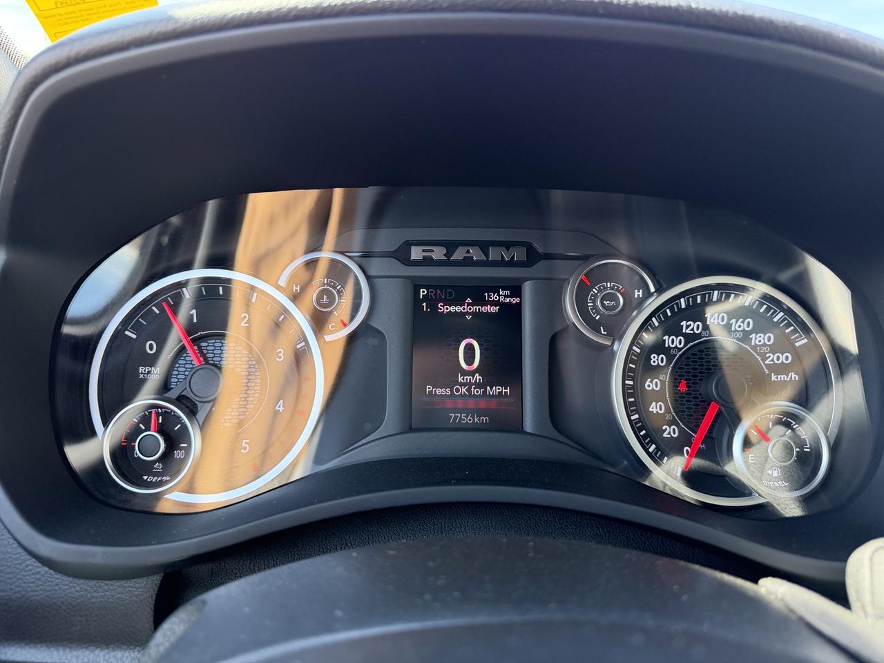 2025 Ram 3500 Big Horn Night Edition Crew Cab 4x4 | Low KMs | Cummins Diesel | 12IN NAV | 20IN Wheels | 5th Wheel Redwater AB