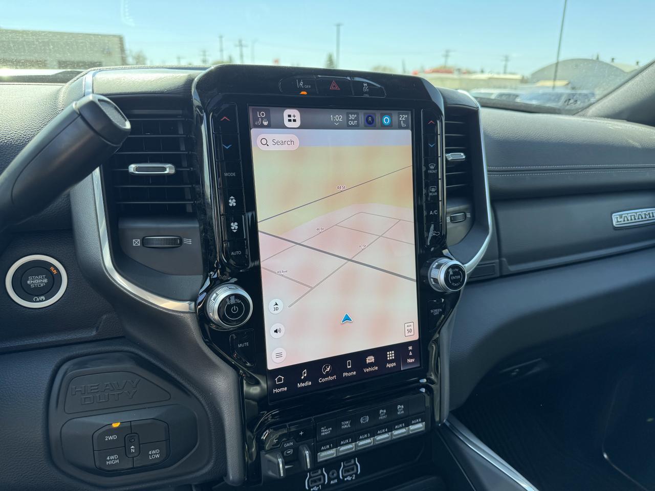2025 Ram 3500 Laramie Dually Crew Cab 4x4 | Rig Ready Ram | Sunroof | Towing Prep I Heated Leather Seats I NAV Redwater AB