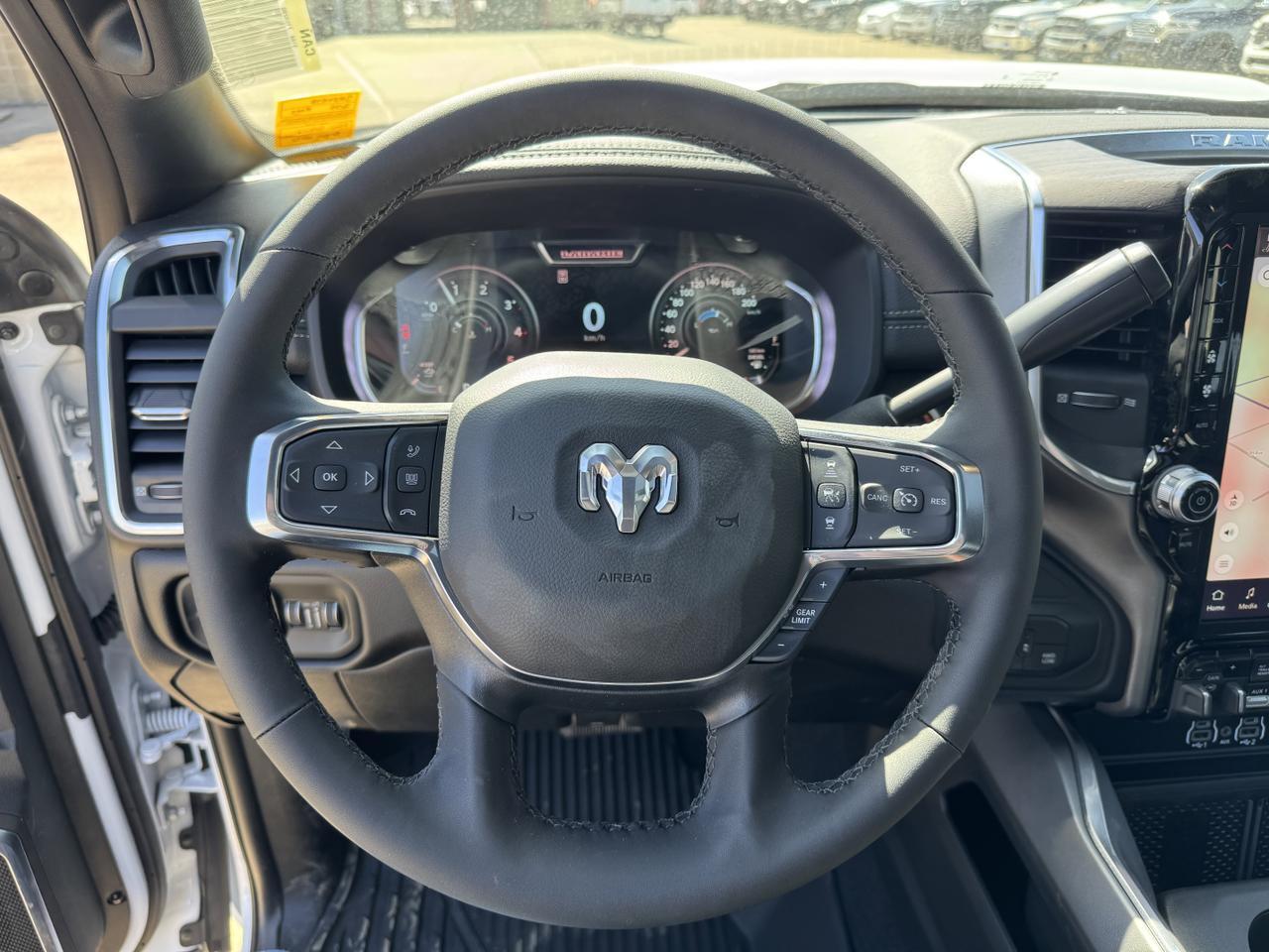2025 Ram 3500 Laramie Dually Crew Cab 4x4 | Rig Ready Ram | Sunroof | Towing Prep I Heated Leather Seats I NAV Redwater AB