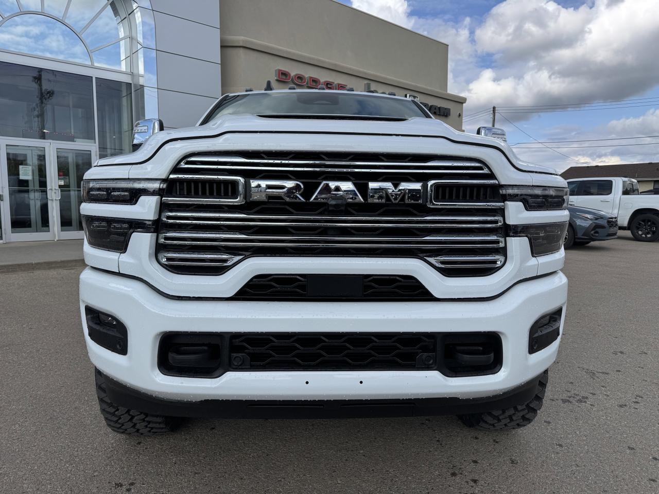 2025 Ram 3500 Laramie Dually Crew Cab 4x4 | Rig Ready Ram | Sunroof | Towing Prep I Heated Leather Seats I NAV Redwater AB