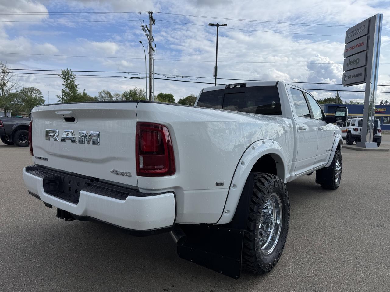 2025 Ram 3500 Laramie Dually Crew Cab 4x4 | Rig Ready Ram | Sunroof | Towing Prep I Heated Leather Seats I NAV Redwater AB