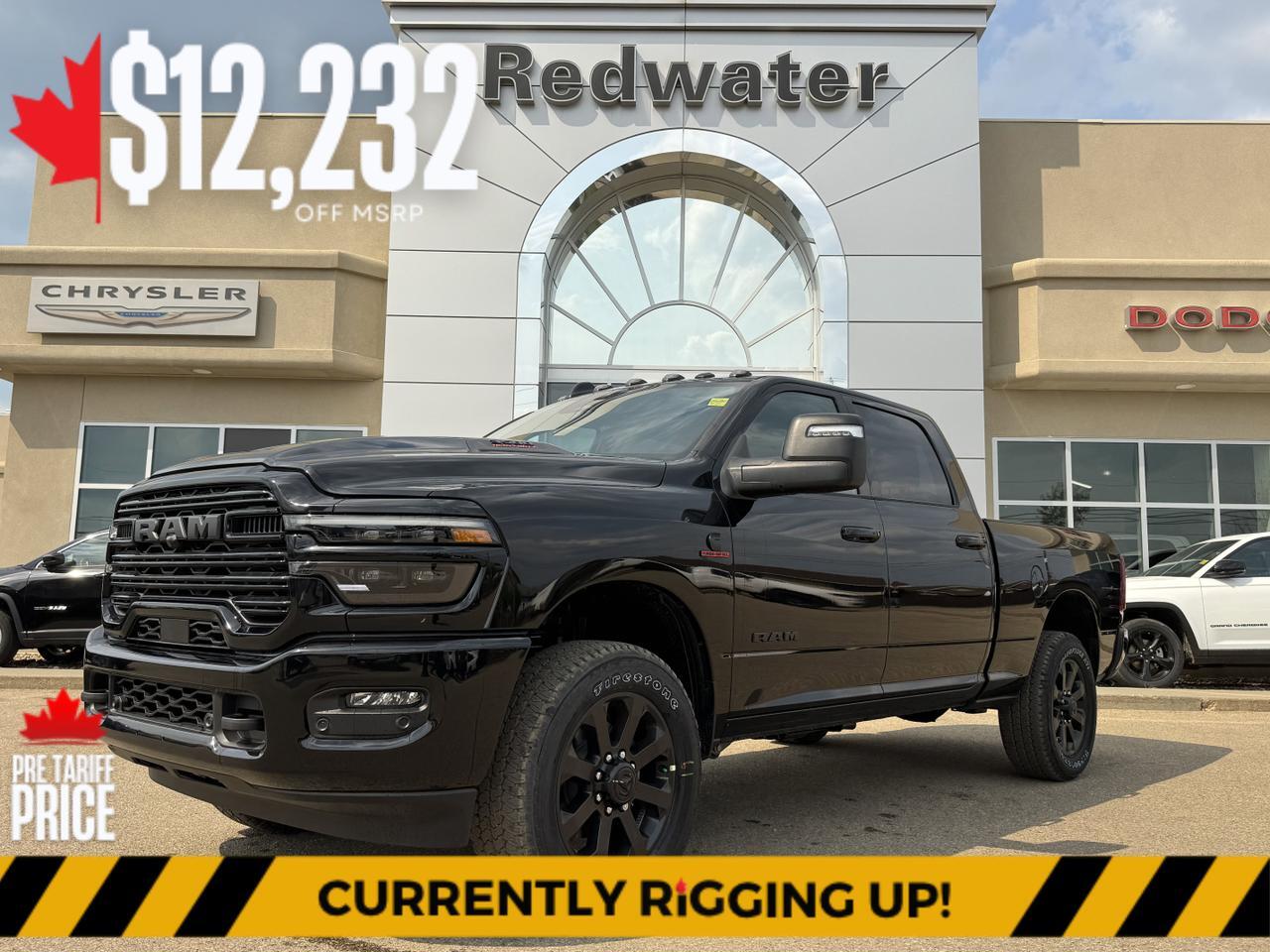 2025 Ram 3500 Laramie Night Edition Crew Cab 4x4 | Rig Ready Ram | Leather | Towing | Sunroof | Heated Seats