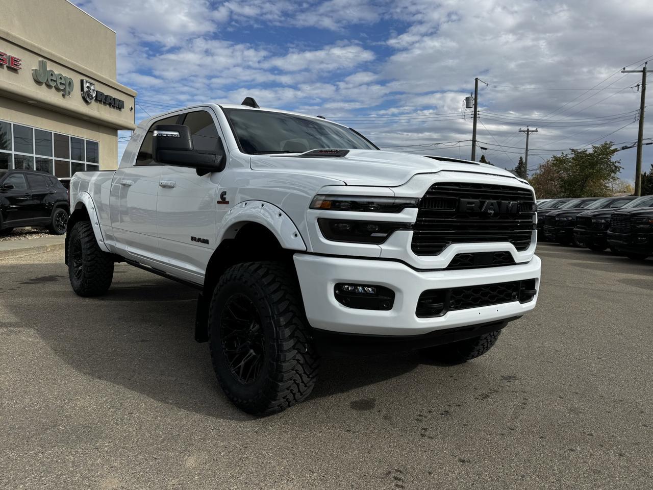 2025 Ram 3500 Laramie Night Edition Mega Cab 4x4 | Rig Ready RAM | 4IN BDS Lift | 37IN Toyo Tires | Fox Shocks Redwater AB