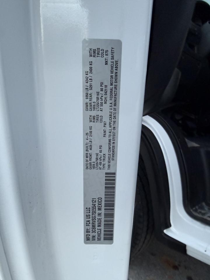 2025 Ram ProMaster 3500 Ext Super Hi Roof Tradesman Collinsville OK