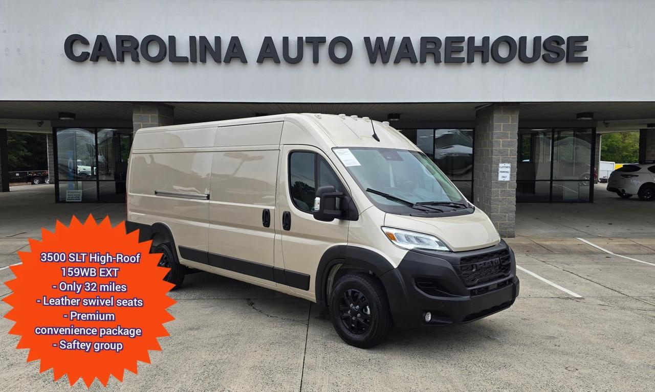 2025 Ram ProMaster Cargo Van 3500 SLT High Roof 159WB EXT W/Swivel Leather Seats and Premium Convenience Group Concord NC