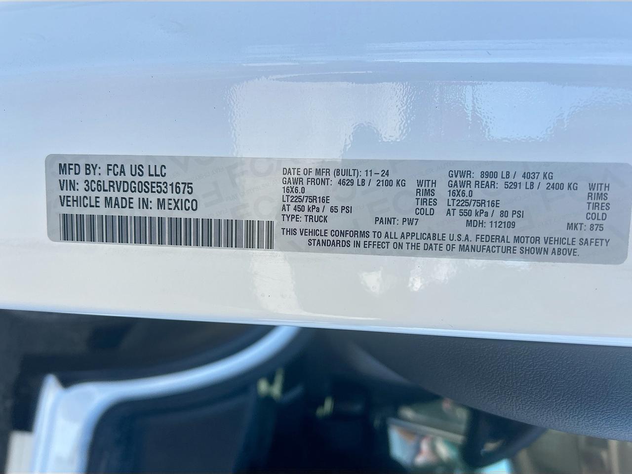 2025 Ram ProMaster Cargo Van Tradesman 2500 High Roof w/Pass Seat Venice FL