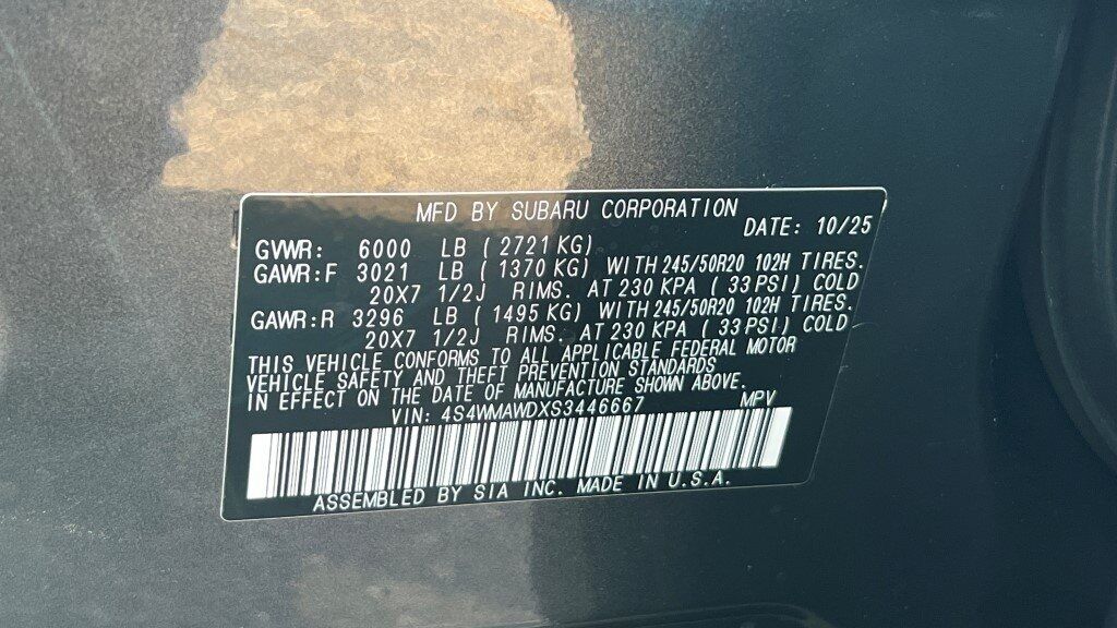 2025 Subaru ASCENT Onyx Edition Touring Fredericksburg VA