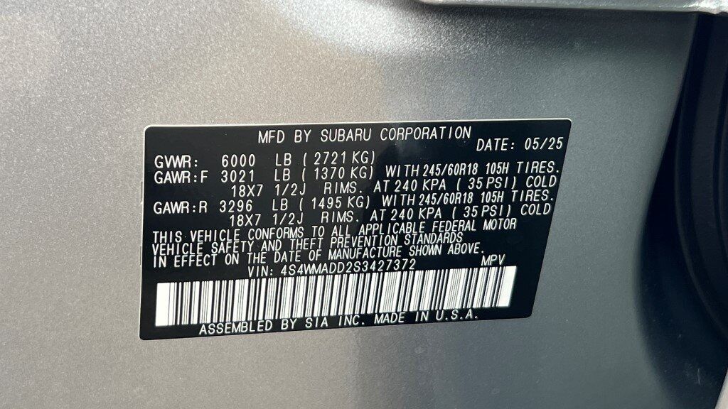 2025 Subaru ASCENT Premium Fredericksburg VA