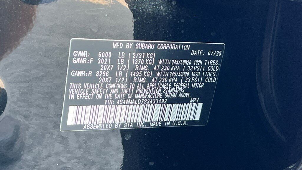 2025 Subaru Ascent Limited Fredericksburg VA