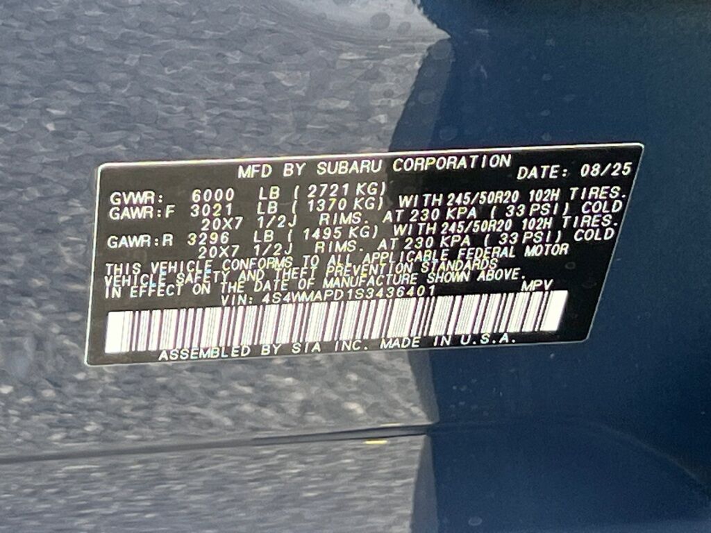 2025 Subaru Ascent Limited Hagerstown MD