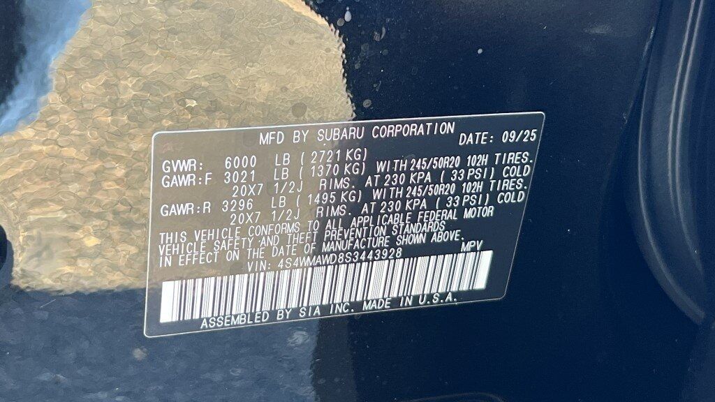 2025 Subaru Ascent Onyx Edition Touring Fredericksburg VA