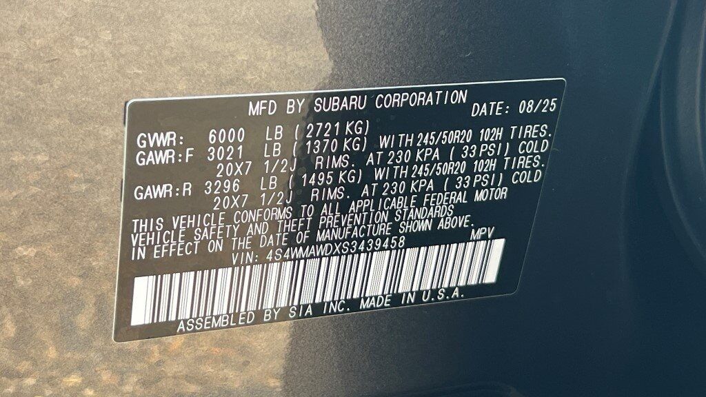 2025 Subaru Ascent Onyx Edition Touring Fredericksburg VA