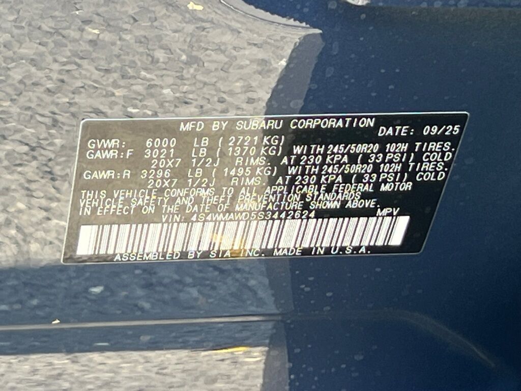 2025 Subaru Ascent Onyx Edition Touring Hagerstown MD