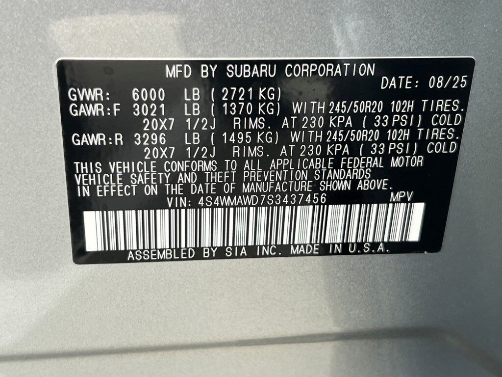 2025 Subaru Ascent Onyx Edition Touring Springfield VA