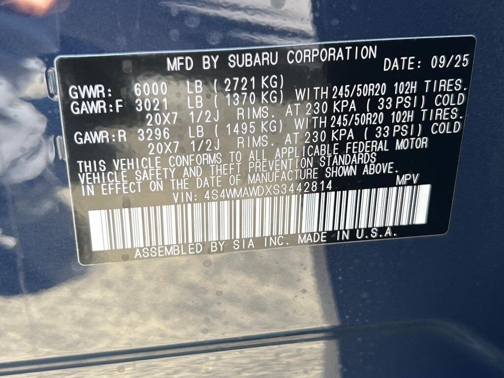 2025 Subaru Ascent Onyx Edition Touring Springfield VA