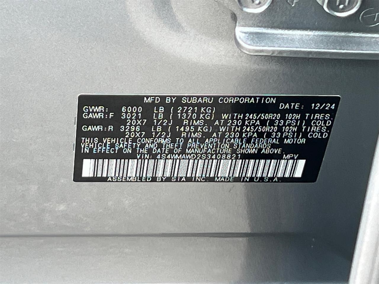 2025 Subaru Ascent Onyx Edition Touring Hagerstown MD