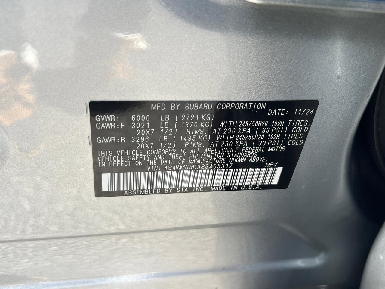 2025 Subaru Ascent Onyx Edition Touring Hagerstown MD