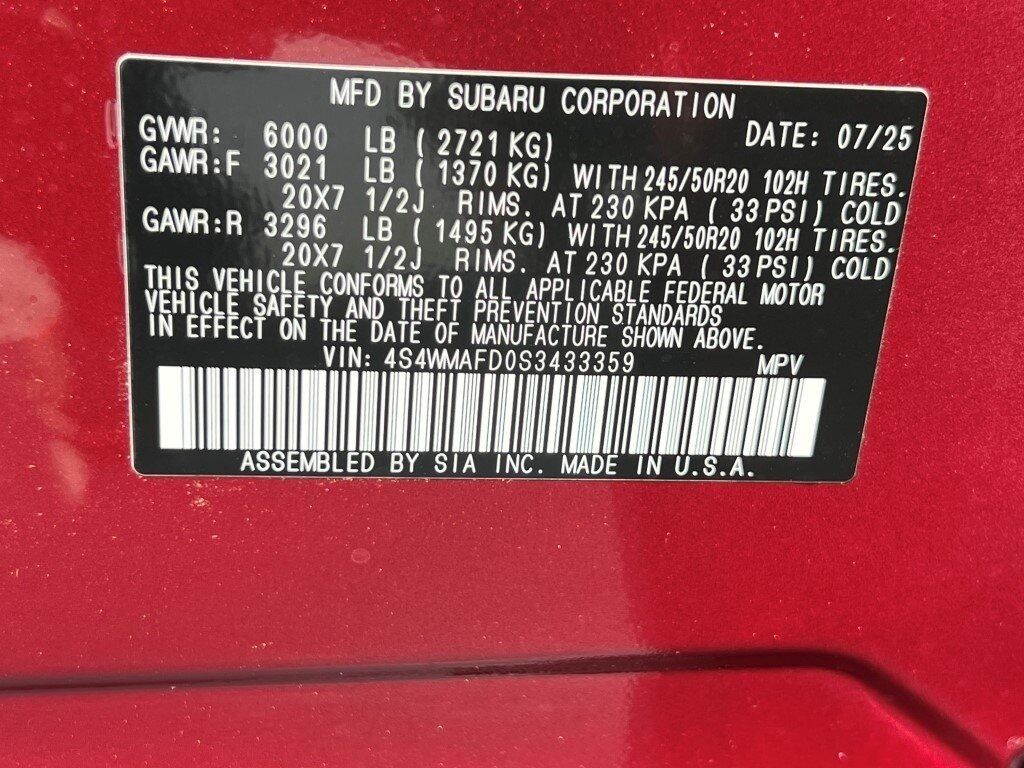 2025 Subaru Ascent Onyx Edition Springfield VA