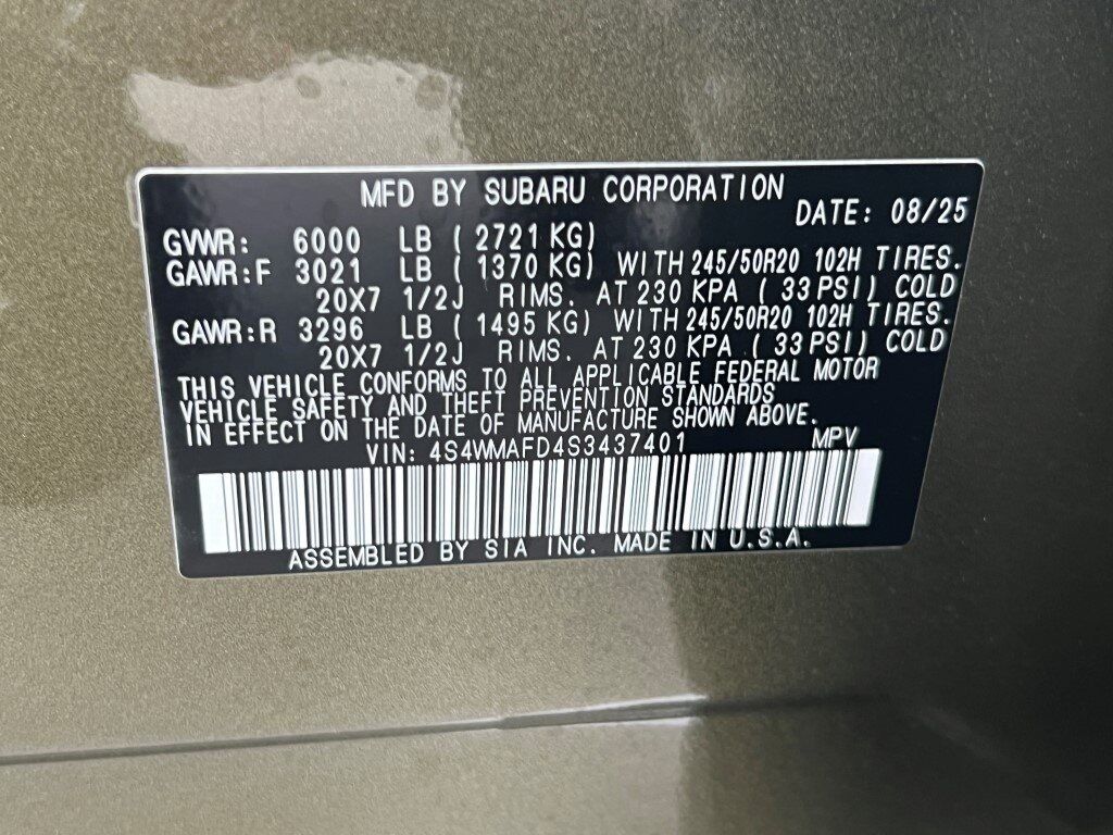 2025 Subaru Ascent Onyx Edition Springfield VA