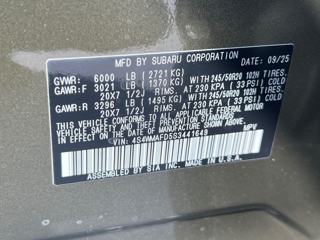 2025 Subaru Ascent Onyx Edition Springfield VA