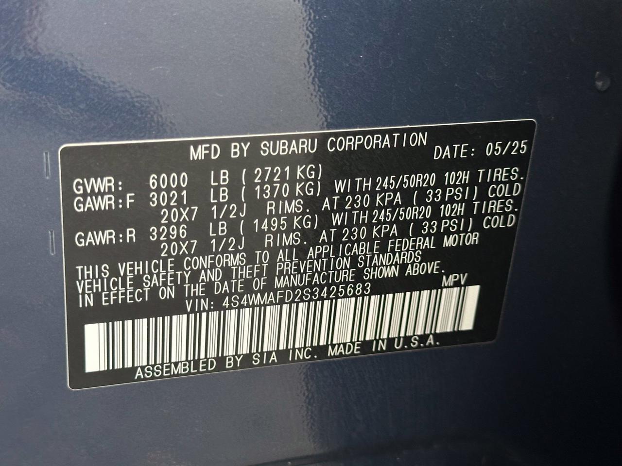 2025 Subaru Ascent Onyx Edition Fredericksburg VA