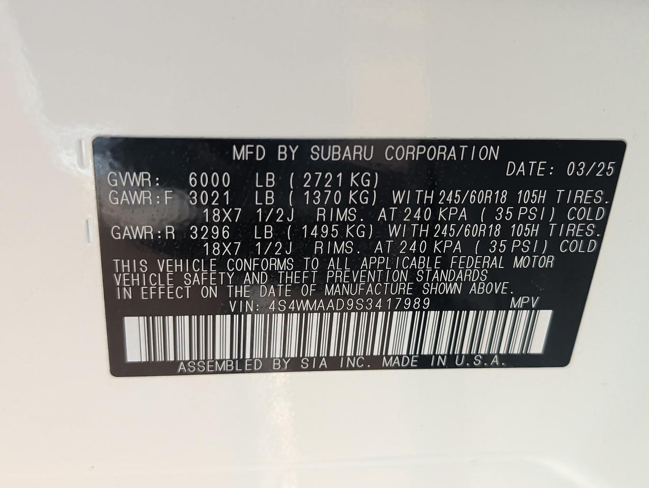 2025 Subaru Ascent Premium San Juan TX