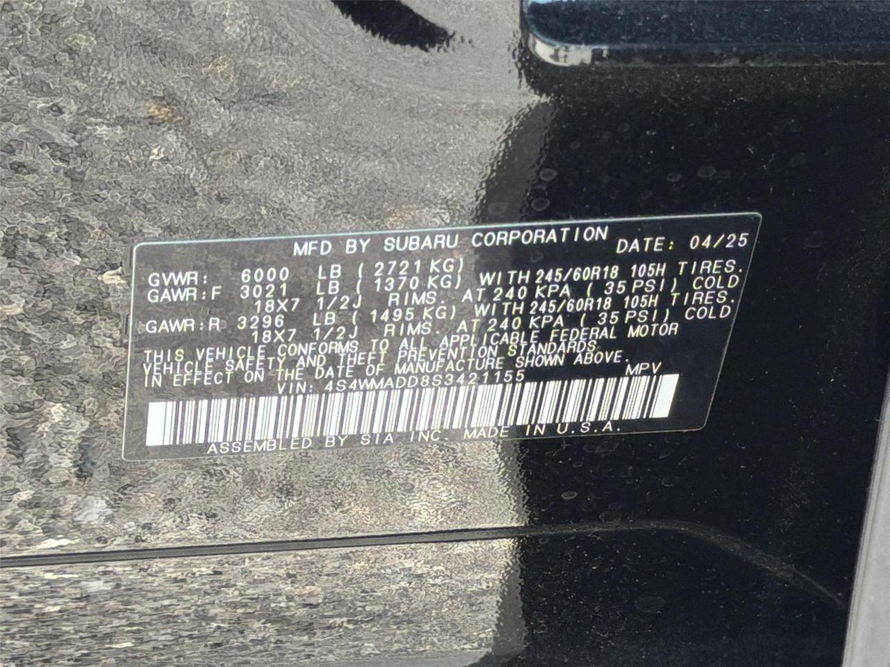 2025 Subaru Ascent Premium Hagerstown MD