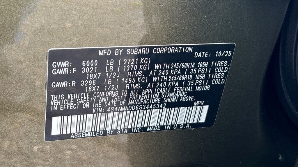 2025 Subaru Ascent Premium Fredericksburg VA