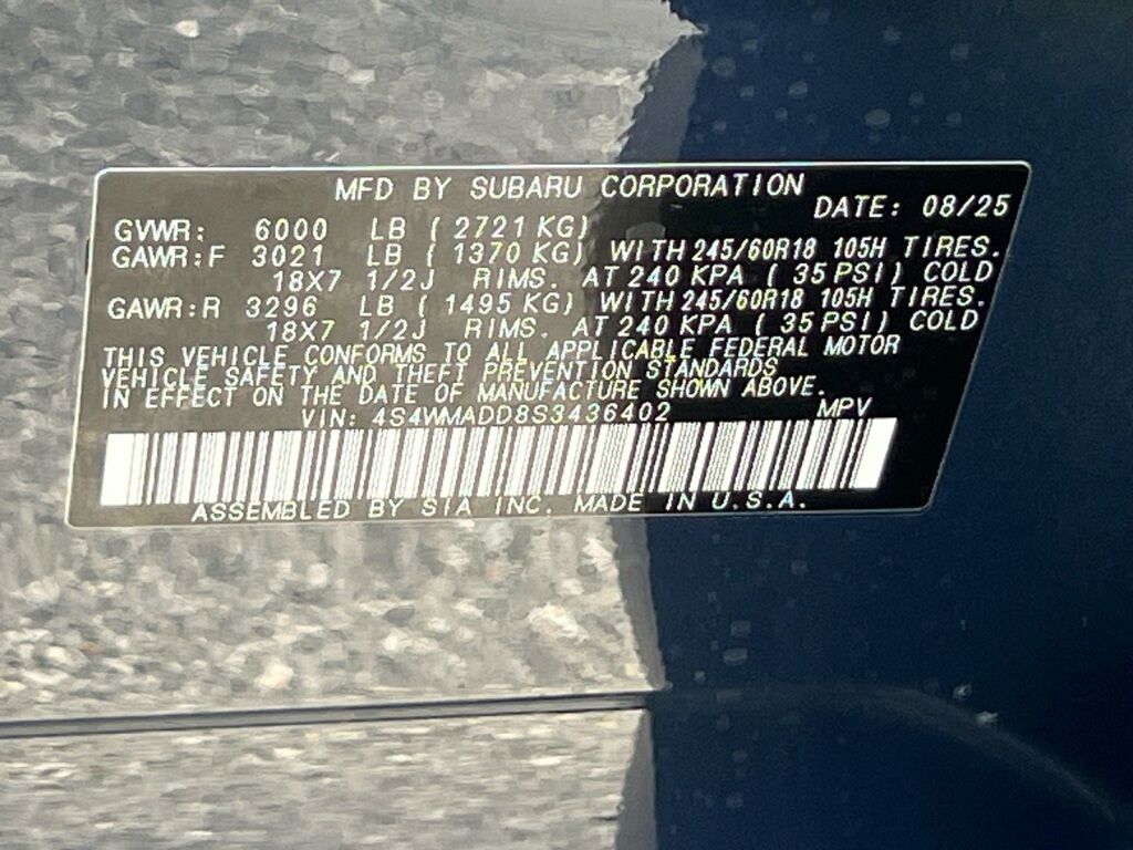 2025 Subaru Ascent Premium Hagerstown MD
