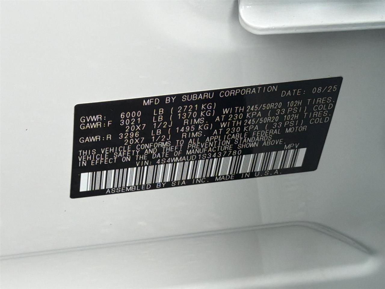 2025 Subaru Ascent Touring Hagerstown MD
